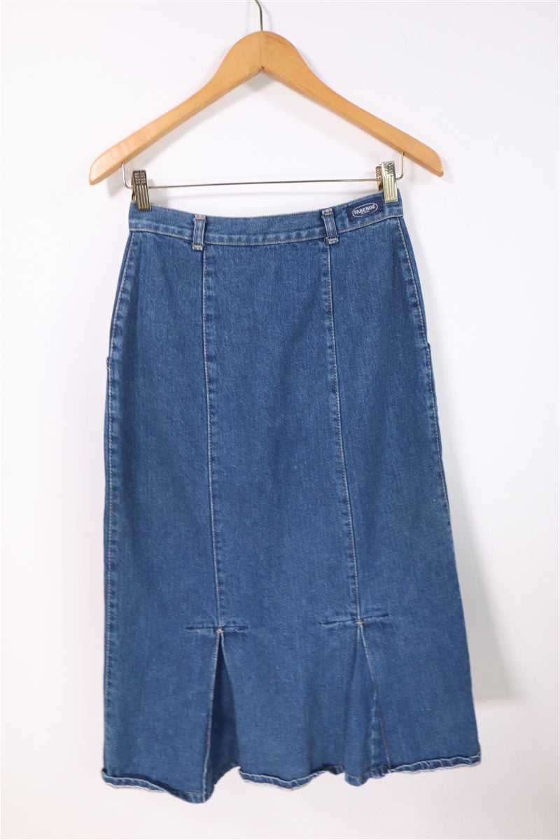 חצאית וינטיג גינס מידי-XS-S, תמונה 5