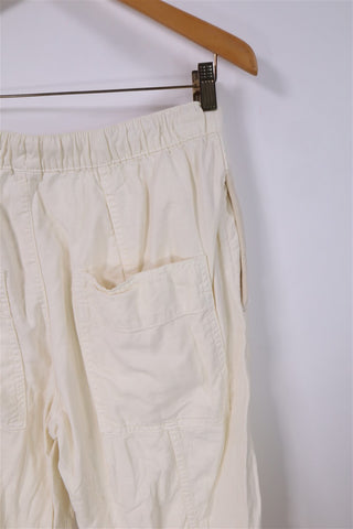 מכנסי בד ZARA בשמנת- M-L