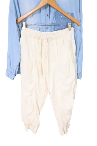 מכנסי בד ZARA בשמנת- M-L