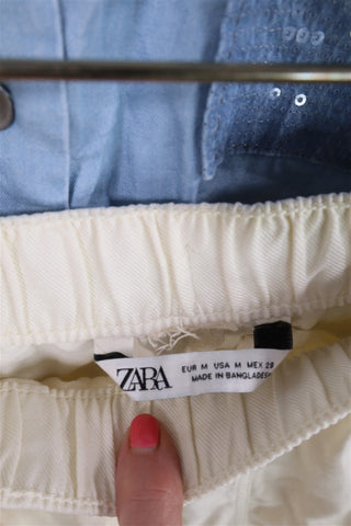 מכנסי בד ZARA בשמנת- M-L