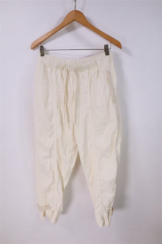 מכנסי בד ZARA בשמנת- M-L