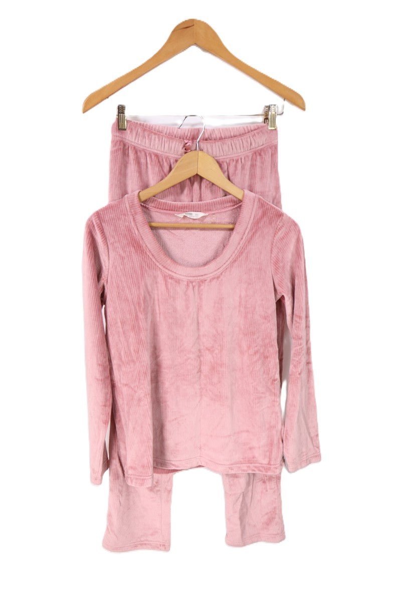 חליפת פיג'מה קטיפתית בורוד-XS-S