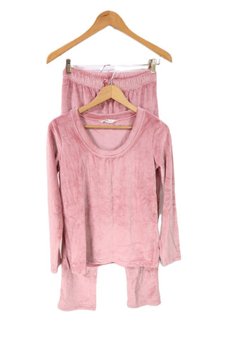 חליפת פיג'מה קטיפתית בורוד-XS-S