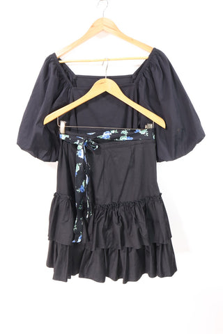 חצאית וינטיג קומות בשחור- S-M