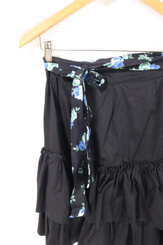 חצאית וינטיג קומות בשחור- S-M