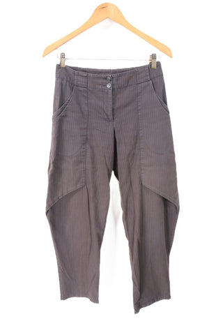 מכנסי בד RINA ZIN מעוצבים בחום-S