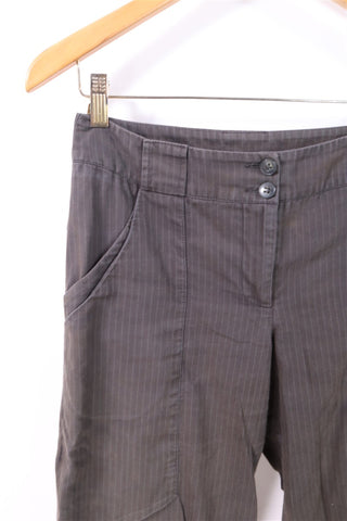 מכנסי בד RINA ZIN מעוצבים בחום-S