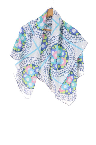 צעיף וינטיג מלבני ופרחוני- OS