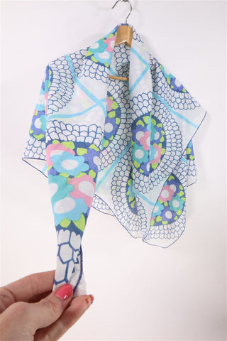 צעיף וינטיג מלבני ופרחוני- OS