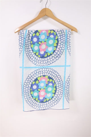 צעיף וינטיג מלבני ופרחוני- OS