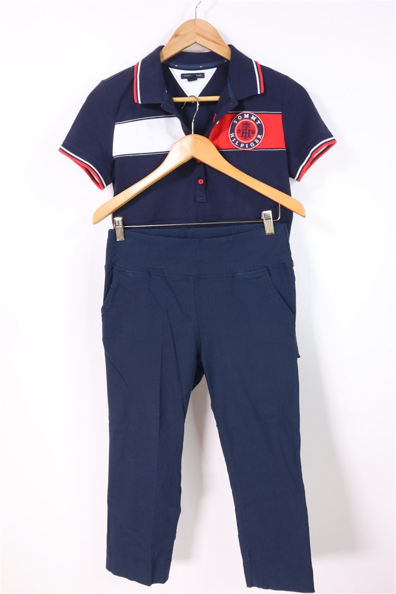 מכנסיים 7/8 בכחול- M-L