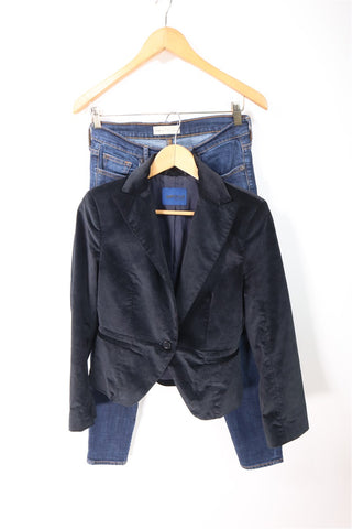 גקט קטיפה בשחור- S-XS