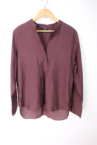 חולצה מעוצבת בחום מבריק- M-L