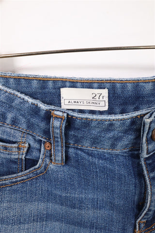 גינס סקיני GAP כחול משופשף-S-M