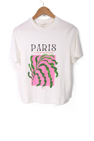 חולצת טי שרט בשמנת-XS-M