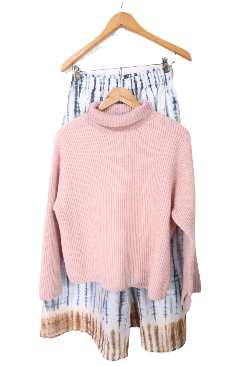 סריג גולף צמר בורוד פודרה- XS-M