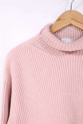 סריג גולף צמר בורוד פודרה- XS-M