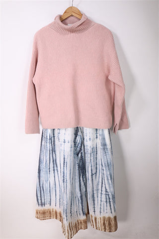 סריג גולף צמר בורוד פודרה- XS-M