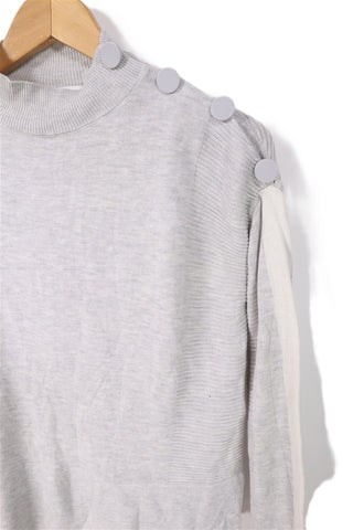 סריג מעוצב באפור- M