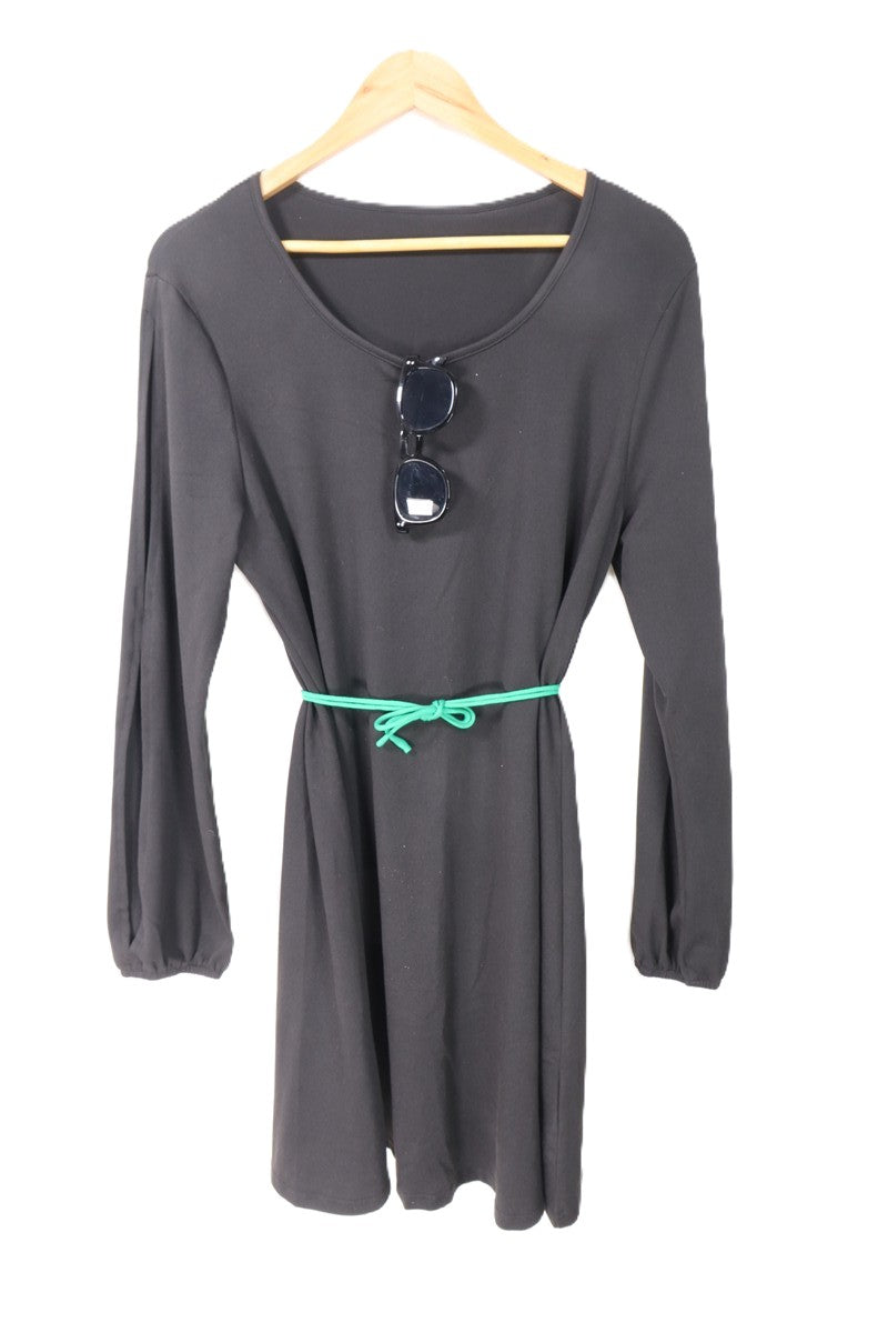 שמלה נשפכת בשחור- L-XXL