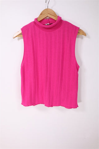 אפודת גולף ZARA בורוד פוקסיה- S-M