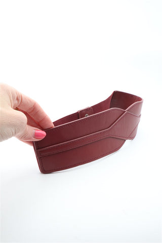 חגורת גומי מעוצבת בבורדו- S