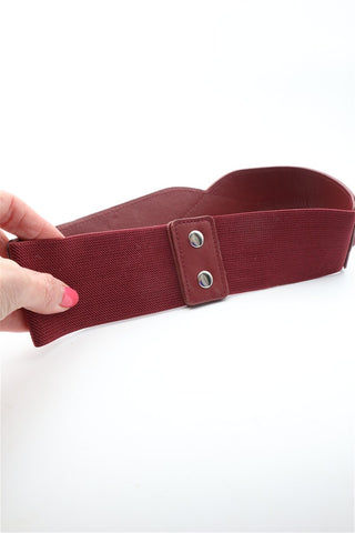חגורת גומי מעוצבת בבורדו- S