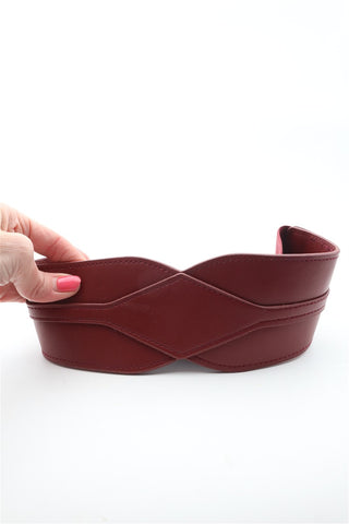 חגורת גומי מעוצבת בבורדו- S