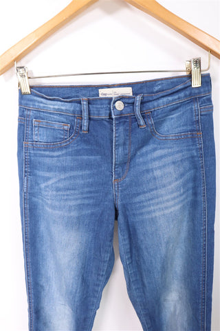 גינס GAP סקיני כחול משופשף -S