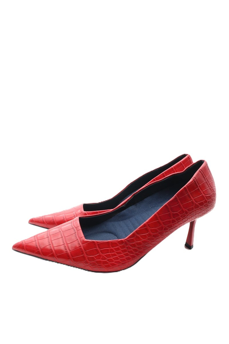 נעלי עקב שפיצים אדום לקה- 40