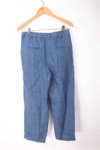 מכנסי פשתן MANGO בכחול- M