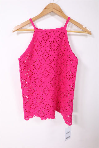 חולצת סריג קרושה חדשה בפוקסיה- XS-M