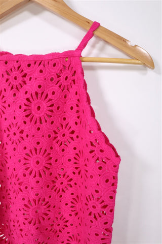 חולצת סריג קרושה חדשה בפוקסיה- XS-M