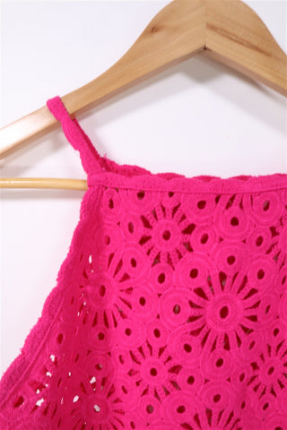 חולצת סריג קרושה חדשה בפוקסיה- XS-M