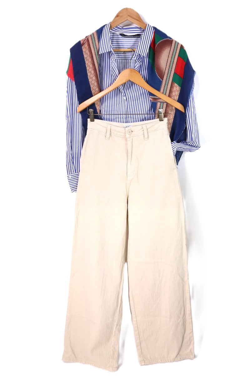 גינס מתרחב LEE בניוד שמנת- XS