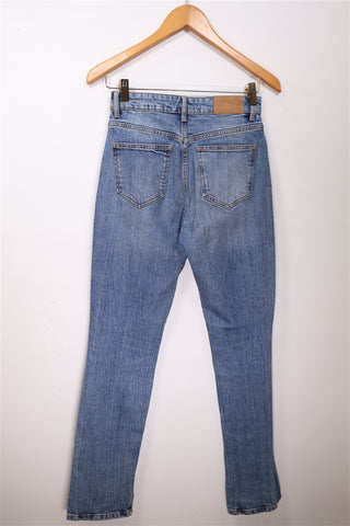 גינס ישר בכחול משופשף Zara - XS