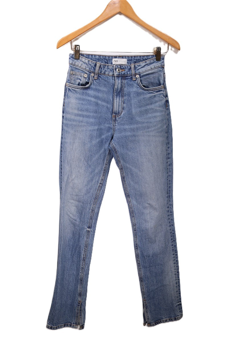 גינס ישר בכחול משופשף Zara - XS, תמונה 2