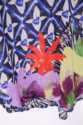 חולצה שיפון DESIGUAL פרחונית- M-L