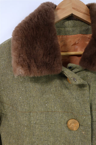 גקט וינטיג בולרו צווארון פרווה בירוק - XS-S