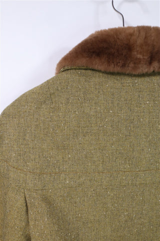 גקט וינטיג בולרו צווארון פרווה בירוק - XS-S