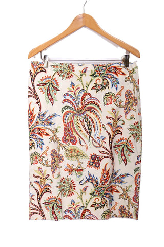 חצאית פרחונית ZARA בשמנת - L