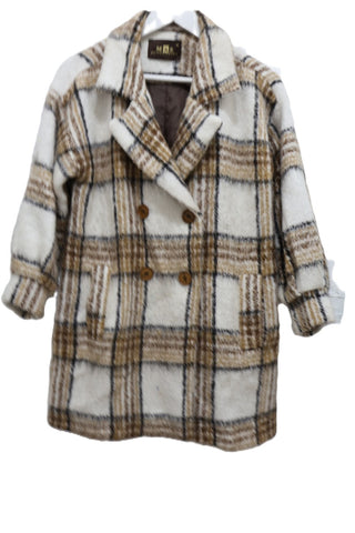 גקט מעיל משבצות MAX & CO אוברסייז בניוד- M-L