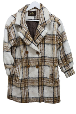 גקט מעיל משבצות MAX & CO אוברסייז בניוד- M-L