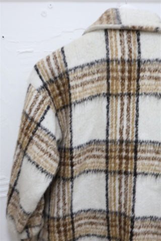 גקט מעיל משבצות MAX & CO אוברסייז בניוד- M-L