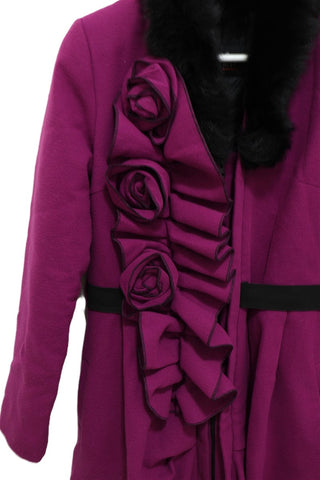 מעיל מעוצב סגול-M-L