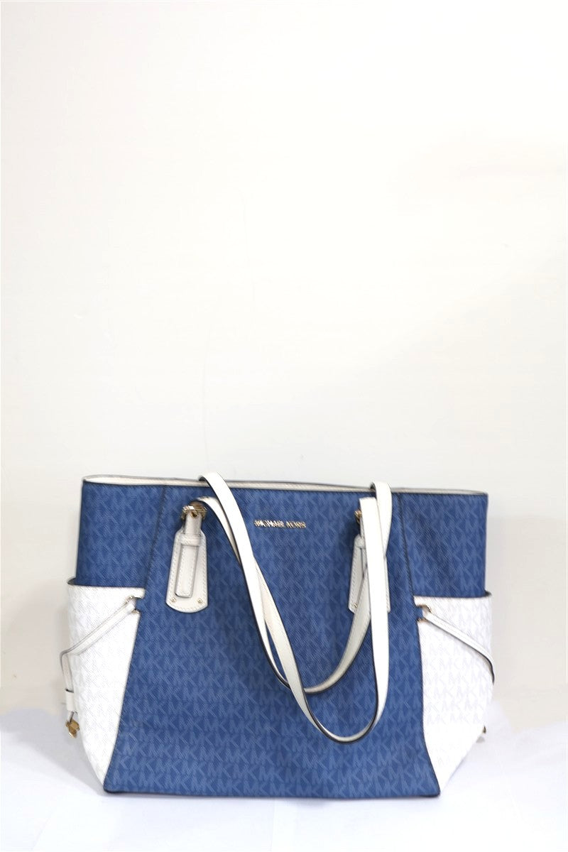 תיק צד מעוצב MICHAEL KORS בכחול ולבן -OS