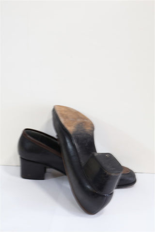 נעלי עור וינטיג מעוצבות בחום- מידה 41