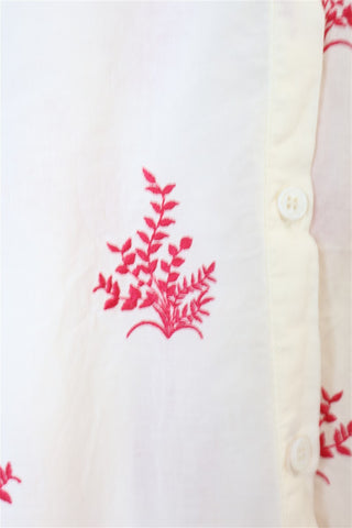 חולצה רומנטית ZARA רקומה בשמנת- XS-M