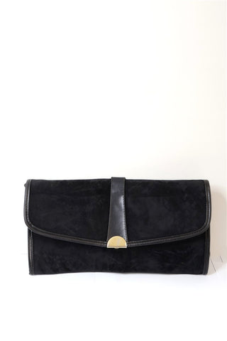 תיק וינטיג בשחור קטיפתי- OS