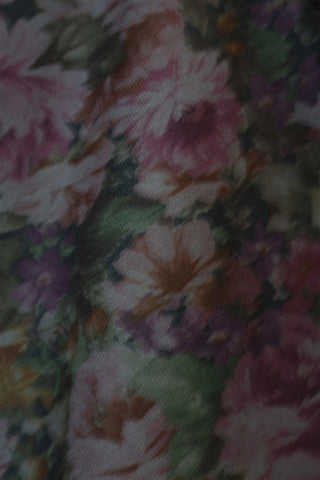 גקט וינטיג פרחוני בסגול וכחול- XL